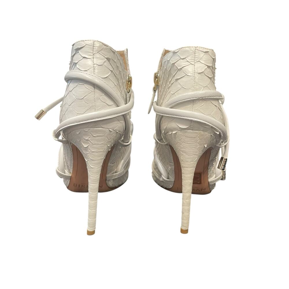 Alexandre Birman White Python Strappy Heeled Evel… - image 6